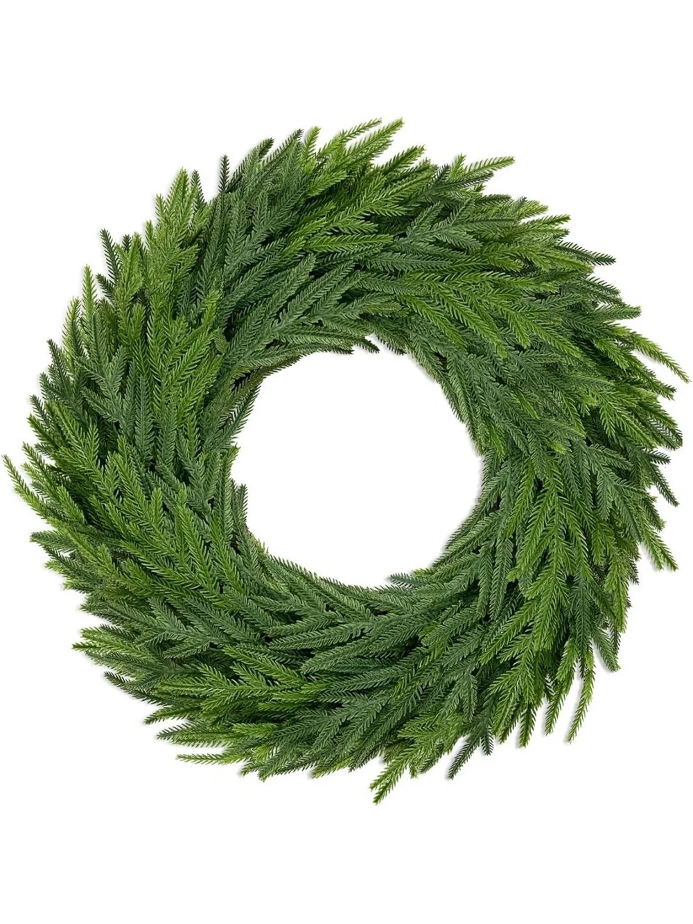 Lush Green Holiday Pine Wreath - Classic Evergreen